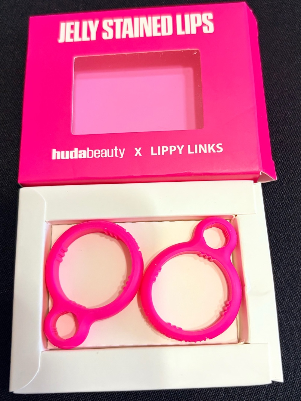 huda beauty Jelly Stained Lips Lippy Links - Holds Lip Product and Lip Liner New